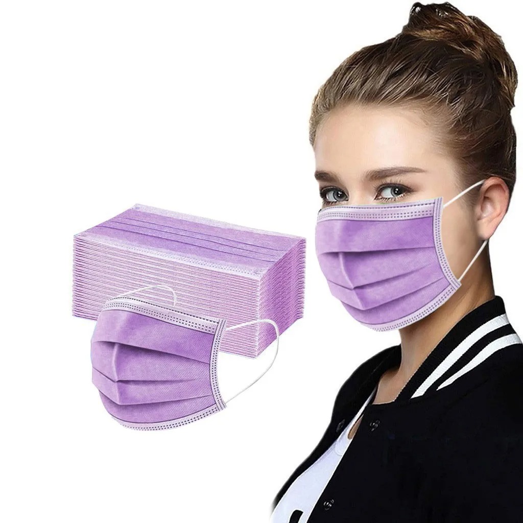 50PCS Women Man Solid Mask Dis - Disposable Surgical Mask review and price